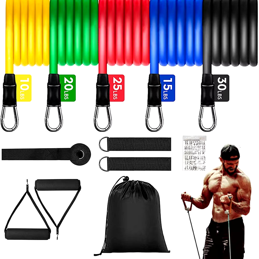 Resistance Bands Set Bodybuilding Home Gym Equipment Professional Weight Training Fitness Elastic Rubber Bands Workout Expander